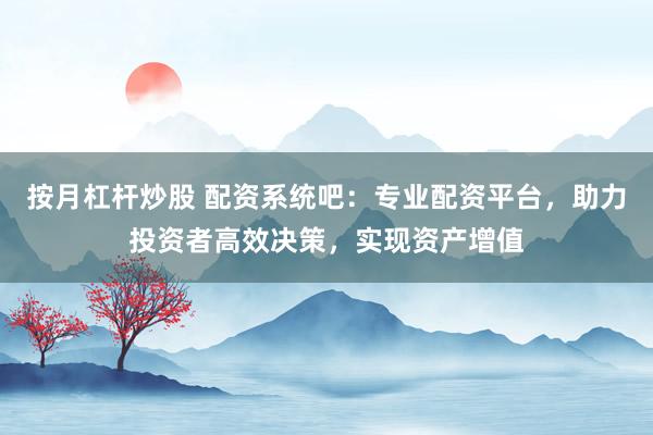 按月杠桿炒股 配資系統(tǒng)吧：專業(yè)配資平臺(tái)，助力投資者高效決策，實(shí)現(xiàn)資產(chǎn)增值