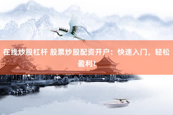 在線炒股杠桿 股票炒股配資開戶：快速入門，輕松盈利！