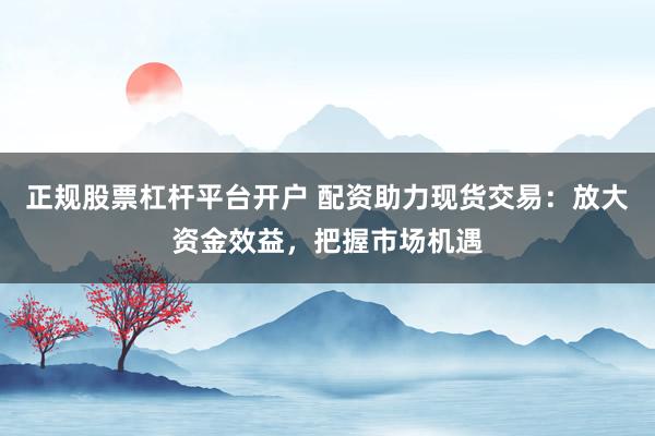 正規(guī)股票杠桿平臺(tái)開戶 配資助力現(xiàn)貨交易：放大資金效益，把握市場(chǎng)機(jī)遇
