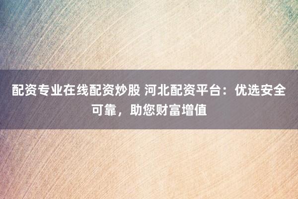 配資專業(yè)在線配資炒股 河北配資平臺：優(yōu)選安全可靠，助您財富增值
